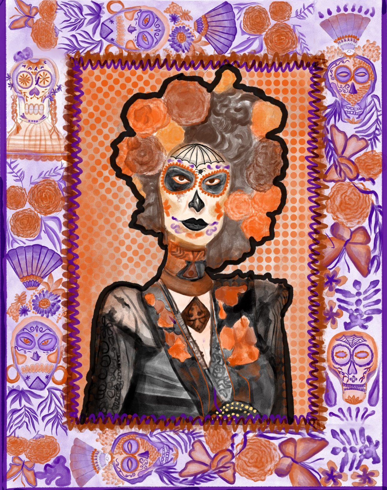 'day of the dead' illuminated manuscript