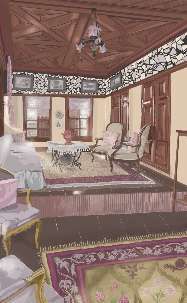'living room' environment design