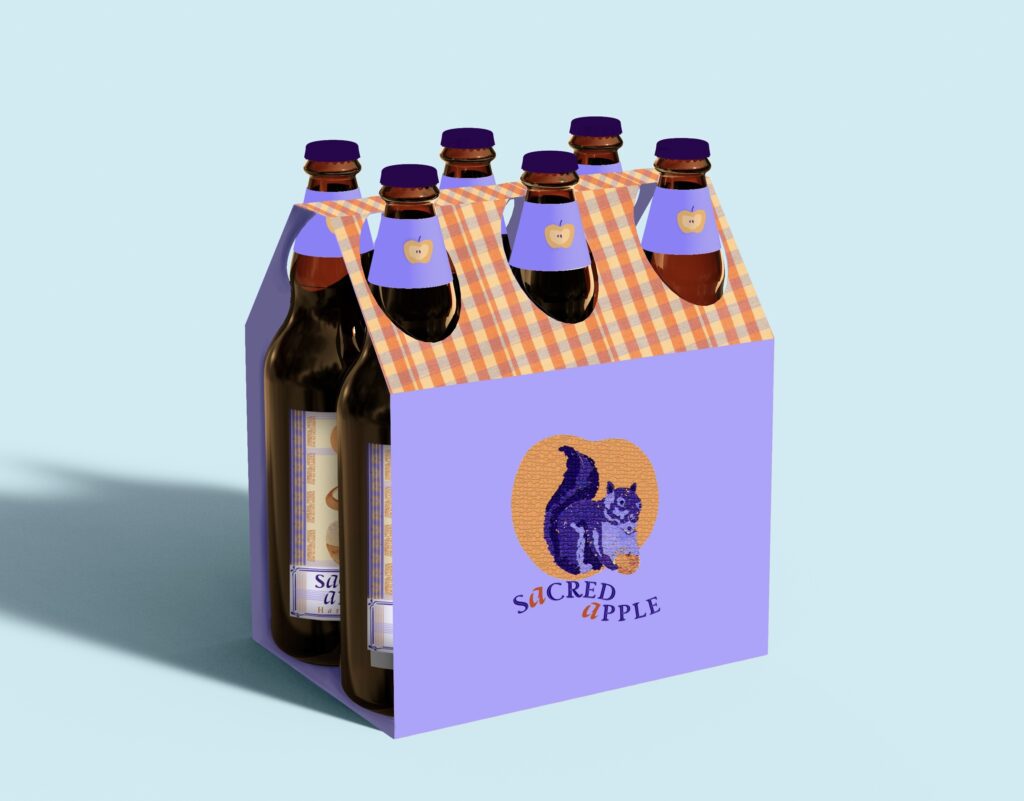 Packaging design for 'Sacred Apple Hard Cider'
